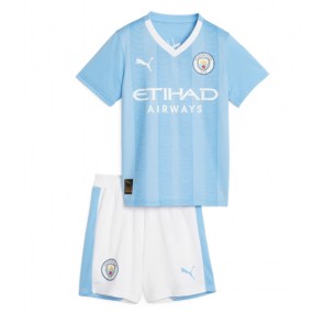 Manchester City Hemmakläder Barn 2023-24 Kortärmad (+ Korta byxor)